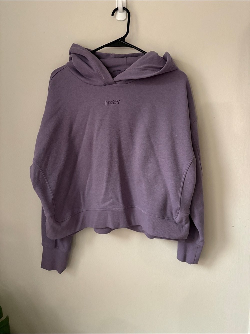 DKNY Lavender Cropped Hoodie